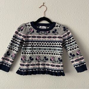 Gap Kids toddler girl’s Mickey Mouse and Minnie Mouse sweater, size 3T